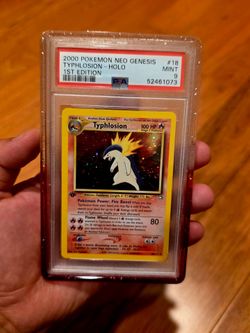 2000 Pokémon Neo Genesis Typhlosion Holo 1st Edition PSA 9