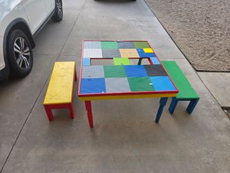 Wooden Lego table