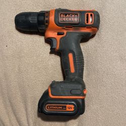 Black & Decker Cordless Drill & Battery 
