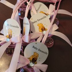 Girl Winnie-the-Pooh Baby Shower Pacifiers Guest Favor Necklaces 