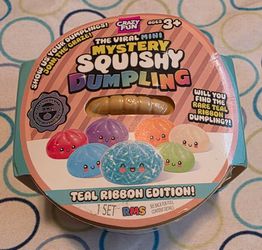 Crazy Fun Viral Mini Mystery Squishy Dumpling Teal Ribbon Edition