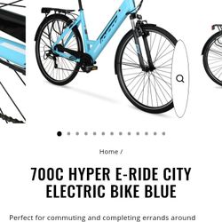 ELECTRIC BIKE E-BIKE HYPER ELECTRIC BLUE 