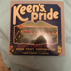 Keen’s Pride Fruit Corporation Box Crate Label