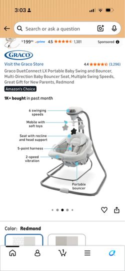 Baby Swing and bouncer (Graco) and bassinet. Like new.