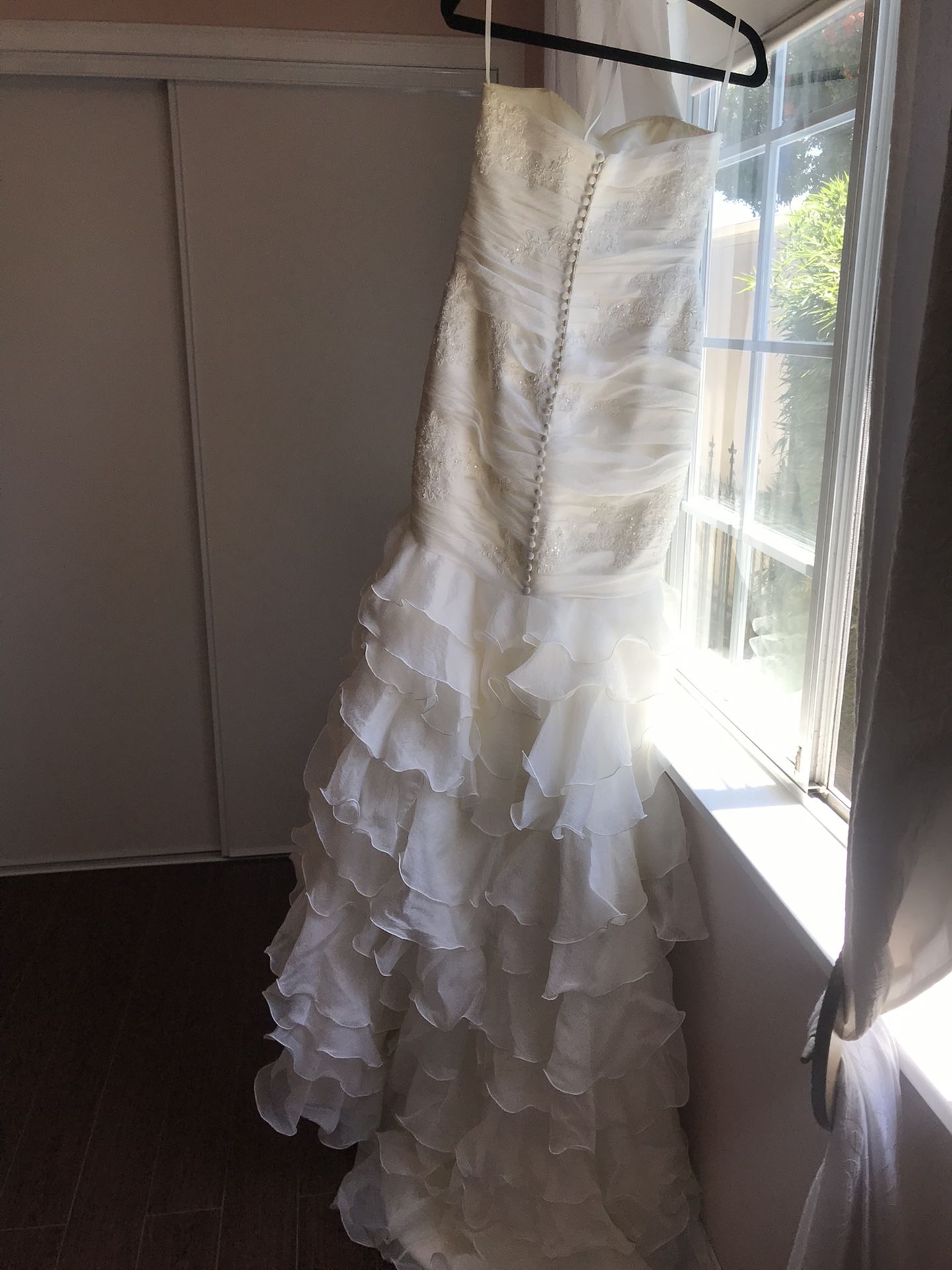 Wedding dress + veil $500