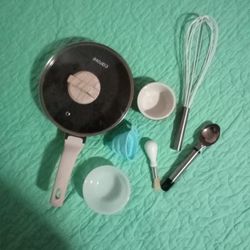 8 Inch CAROTE, Granite NON-STICK FRYING PAN/SKILLET with Some Kitchen Accessories/Gadgets 