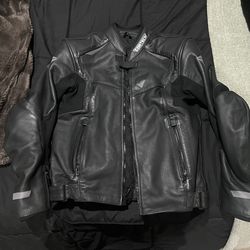 Cortech Full Leather Padded Motorcycle Jacket 