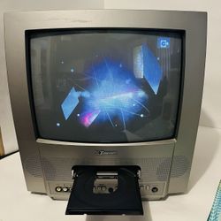 Y2K Vintage Retro Emerson  13" CRT TV & DVD Combo Gaming Television AV In MP3