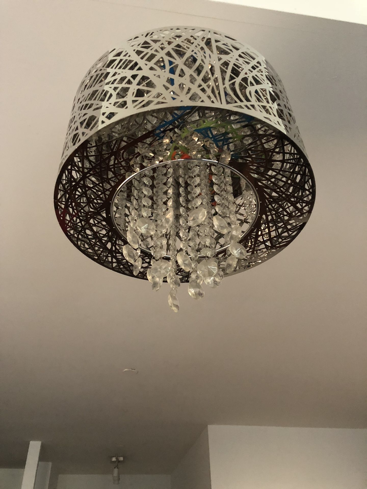 Chandelier with crystal shade