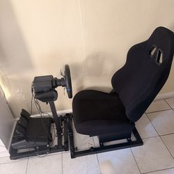 Racing chair and gaming Steering Wheel with Pedals and Shifter