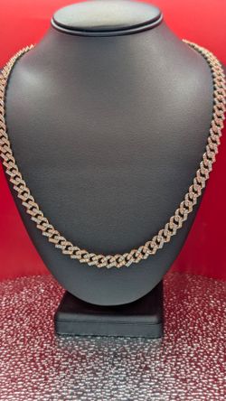Two Tone Diamond Cuban Chain