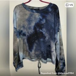 Willow Tie-Dyed Cropped Sweatshirt… Size 3X