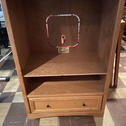 FS - Wood Television And Cable Box Stand with Storage