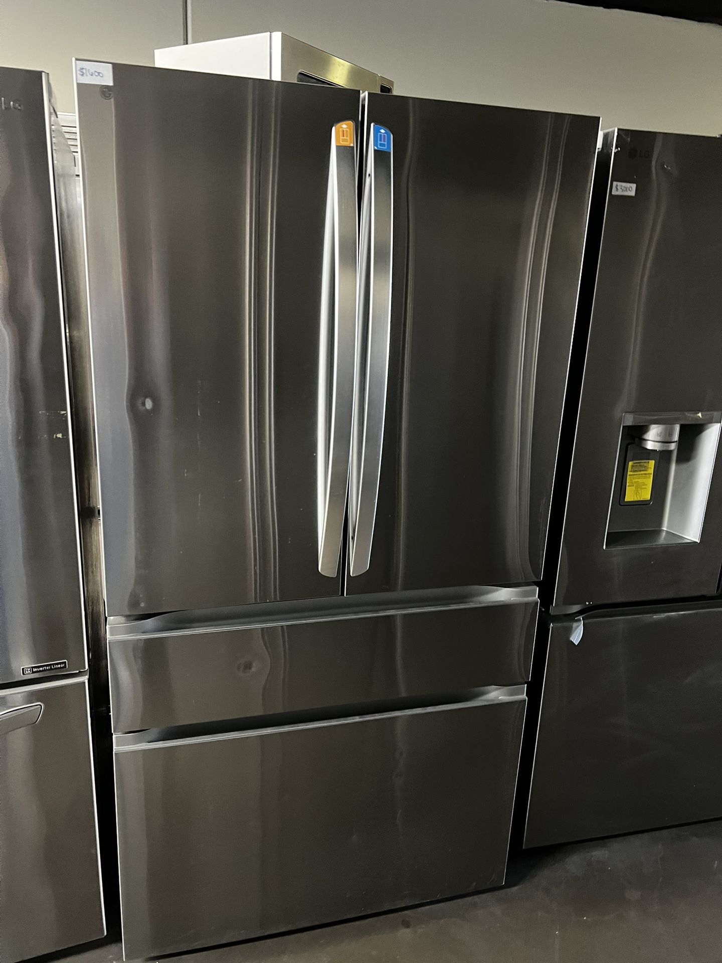New Open Box Lg Four Door Refrigerator Stainless Steel With...