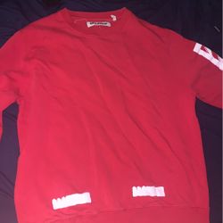 Off-White Crewneck RED Vintage  2018-2019