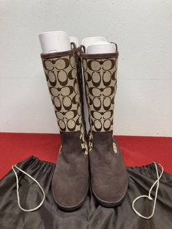 New Coach Tullip Lined Winter Boots Size 8