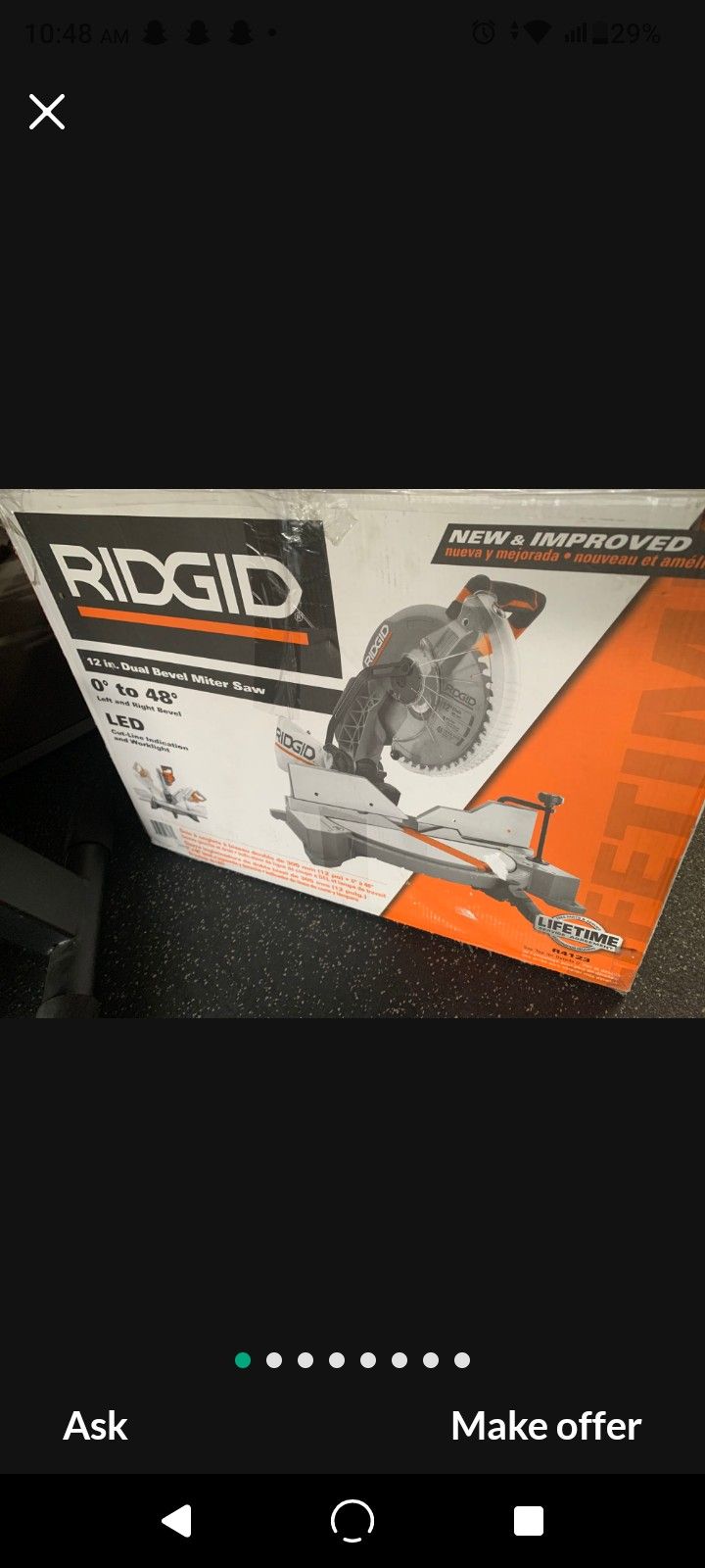 Rigid 12" Miter Saw With Adjusting Laser