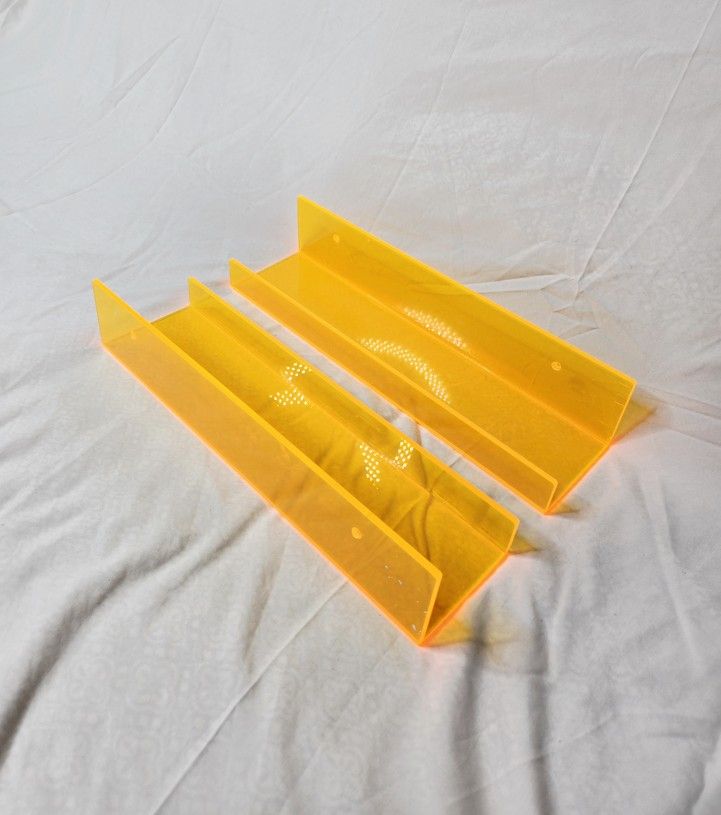 Orange Acrylic Plastic Shelf (2 Pieces)