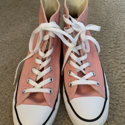 Converse All Stars Chuck Taylor Pink Women’s Size 7 Men’s Size 5 Sneakers Hightop Shoes Like New Worn Once 