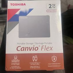 Toshiba Canvio Flex 2TB USB Portable External Hard Drive 