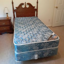 Twin Bed with Mattress and Box Spring