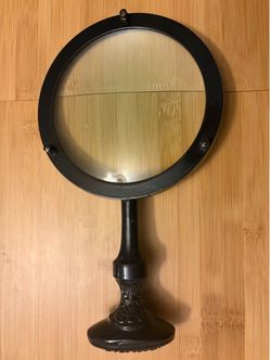 Vintage Victorian Cast Iron Stand Magnifying Glass Desk Reader Dark Academia