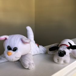Pound Puppies 1986 Newborn Series 8” Kitty and Pup Set Vintage Mint Condition 
