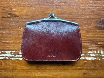 Wilsons Leather Burgundy Kiss-Lock Card & Coin Holder
