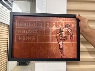Framed Baseball Scoreboard Wall Art Print