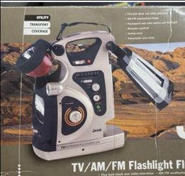 Jeep Electronics Jxltv TV Am FM Weatherband Flashlight Fluorescent Lantern