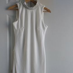 Monaco USA Dress Size XS S Rock Crystals Neckline  high neckline