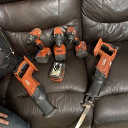 2 Saw Saws 2 Drills And 1 Compact Drill And 4 Battery’s 300 Firm 