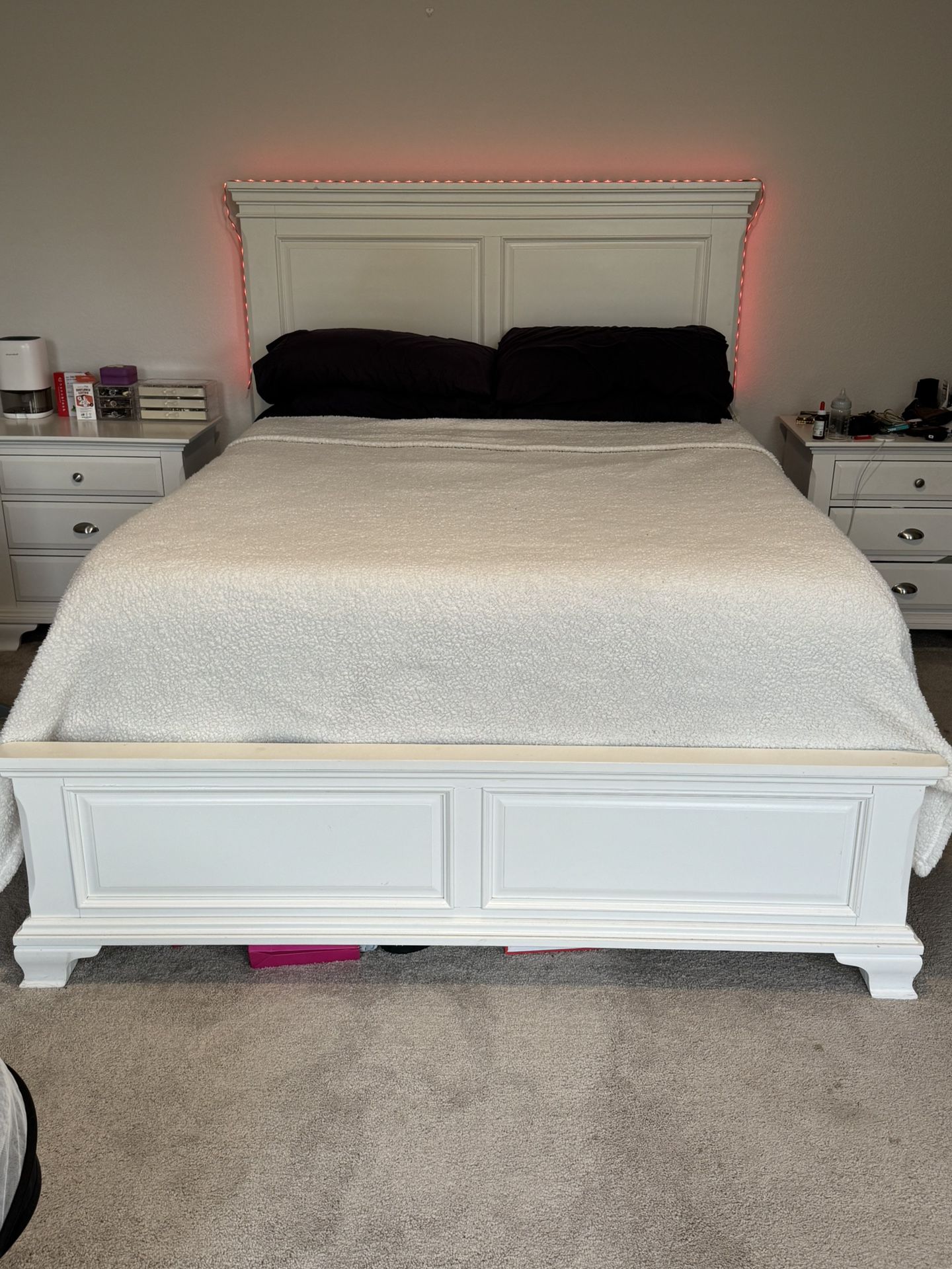 Queen Bed Frame & Nightstands