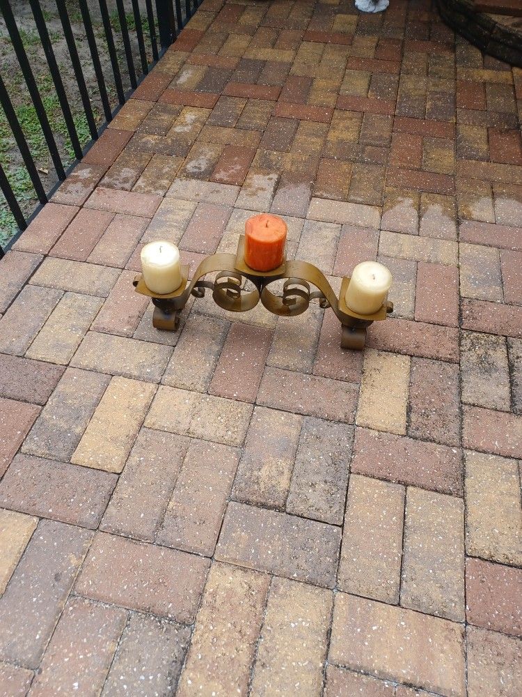 3 Tier Candle Holder With Candles Never Lite