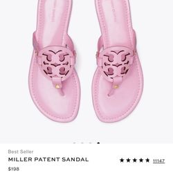 Pink Miller Patent Sandal