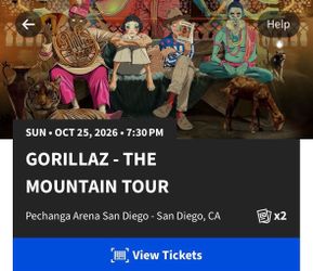 GORILLAZ CONCERT TICKETS