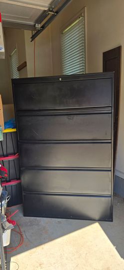 Black file cabinet- 5 drawer