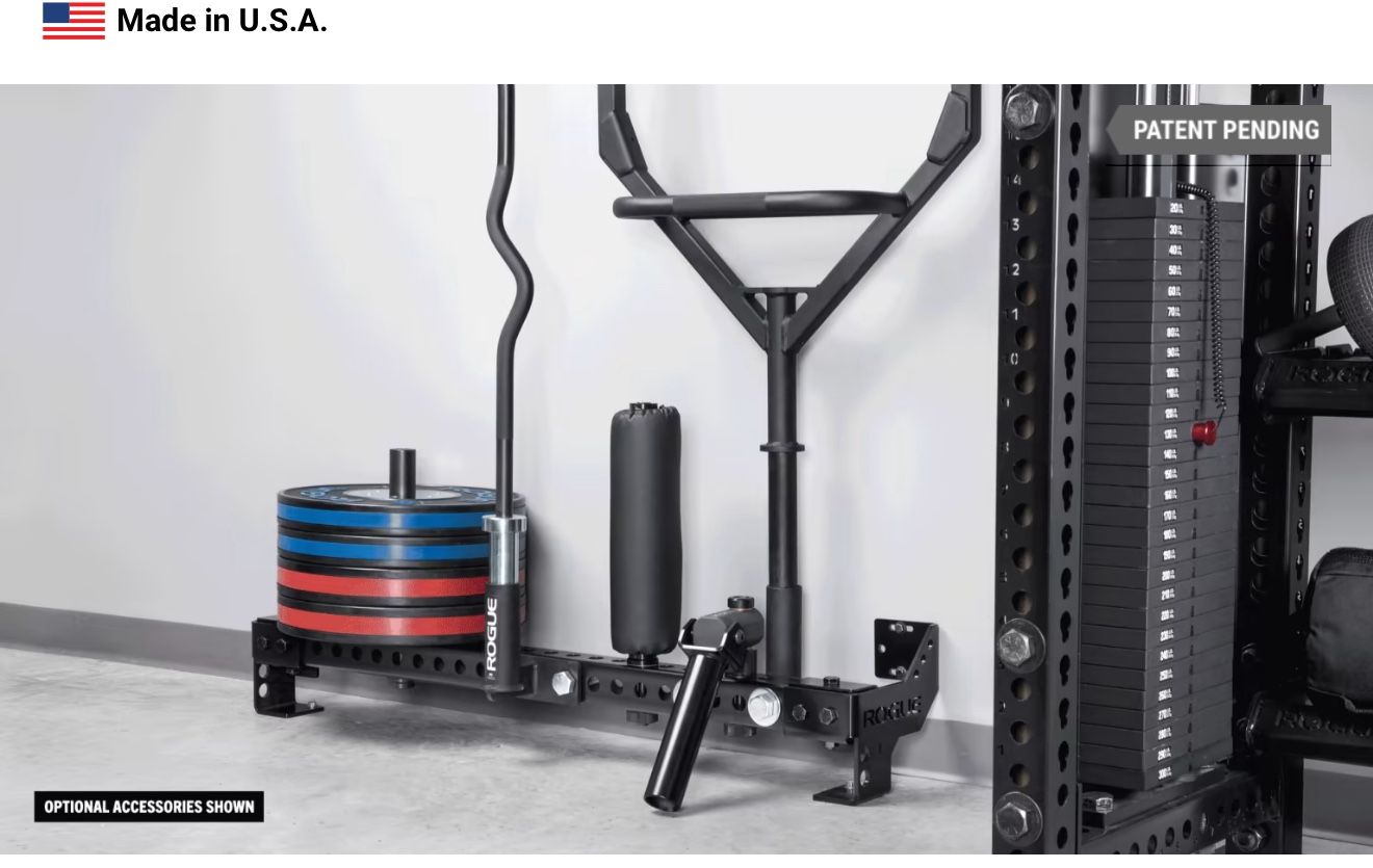 Rogue Fitness Storage System: Rogue Heavy Rail + Barbell Rack +Barbell Storage
