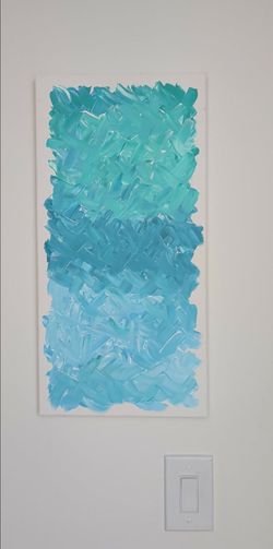 Aqua art on canvas