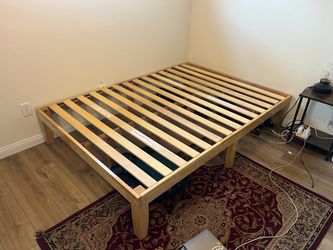 Wood Platform Bed Frame with Slats