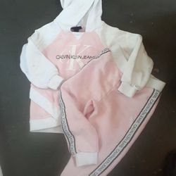 Lil Girls Calvin Klein Sweatsuit Size 4