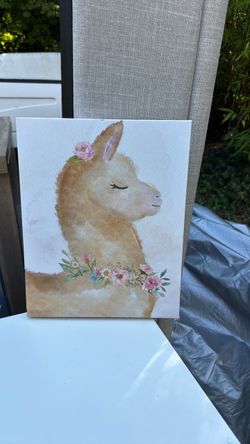 Llama canvas art