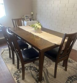 Dining Table With 3 Chairs And A Bench