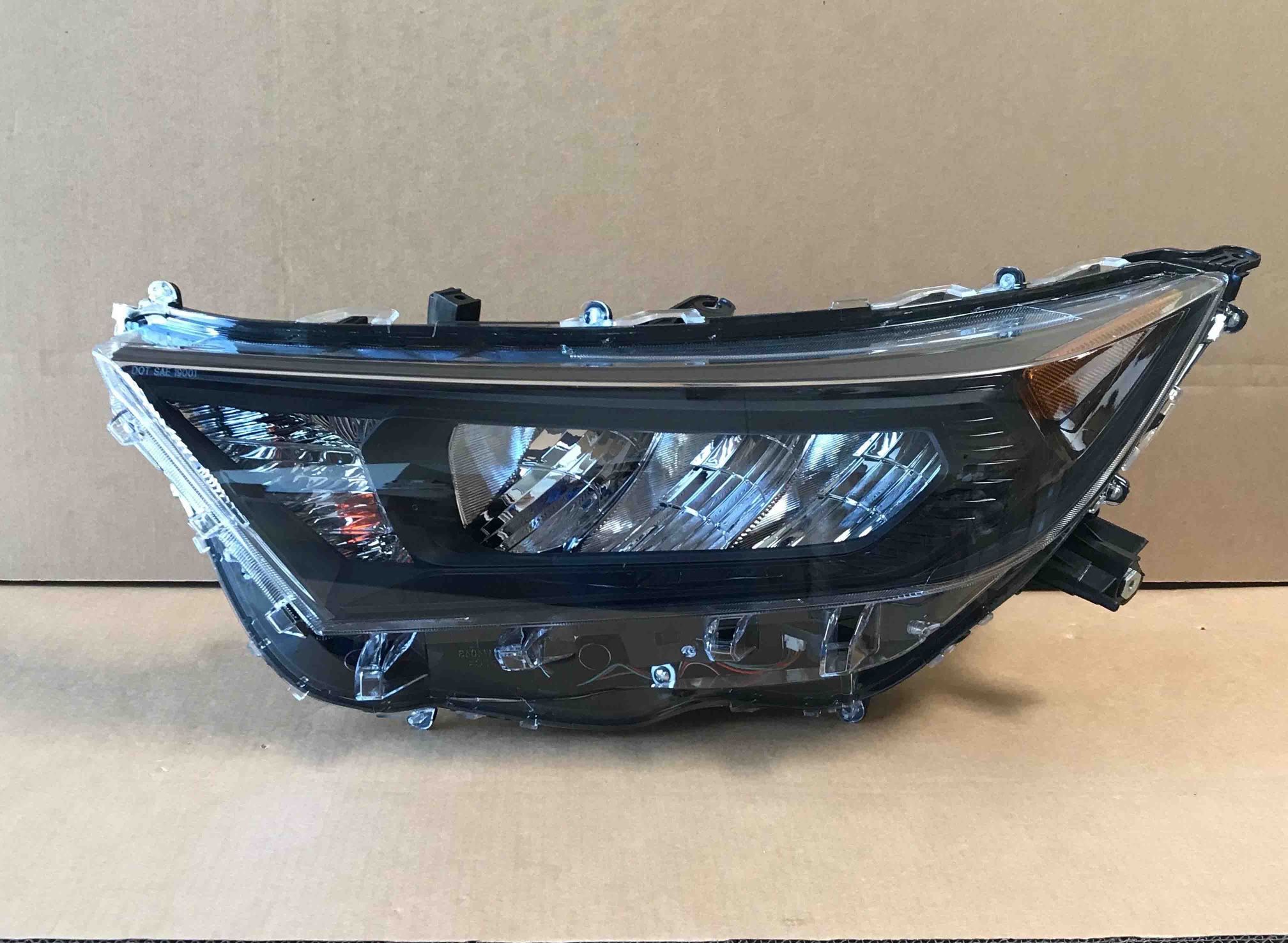 Black Bezel Headlight For 2019 2020 2021 Toyota RAV4 Driver Passenger