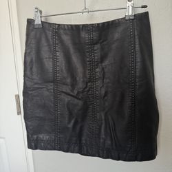 Free People Faux Leather Skirt 