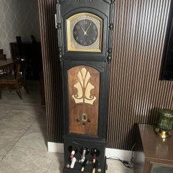 1930’s Grandfather Clock / Wine and Liquor Cabinet