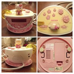 Vintage Hello Kitty Teacup Alarm Clock
