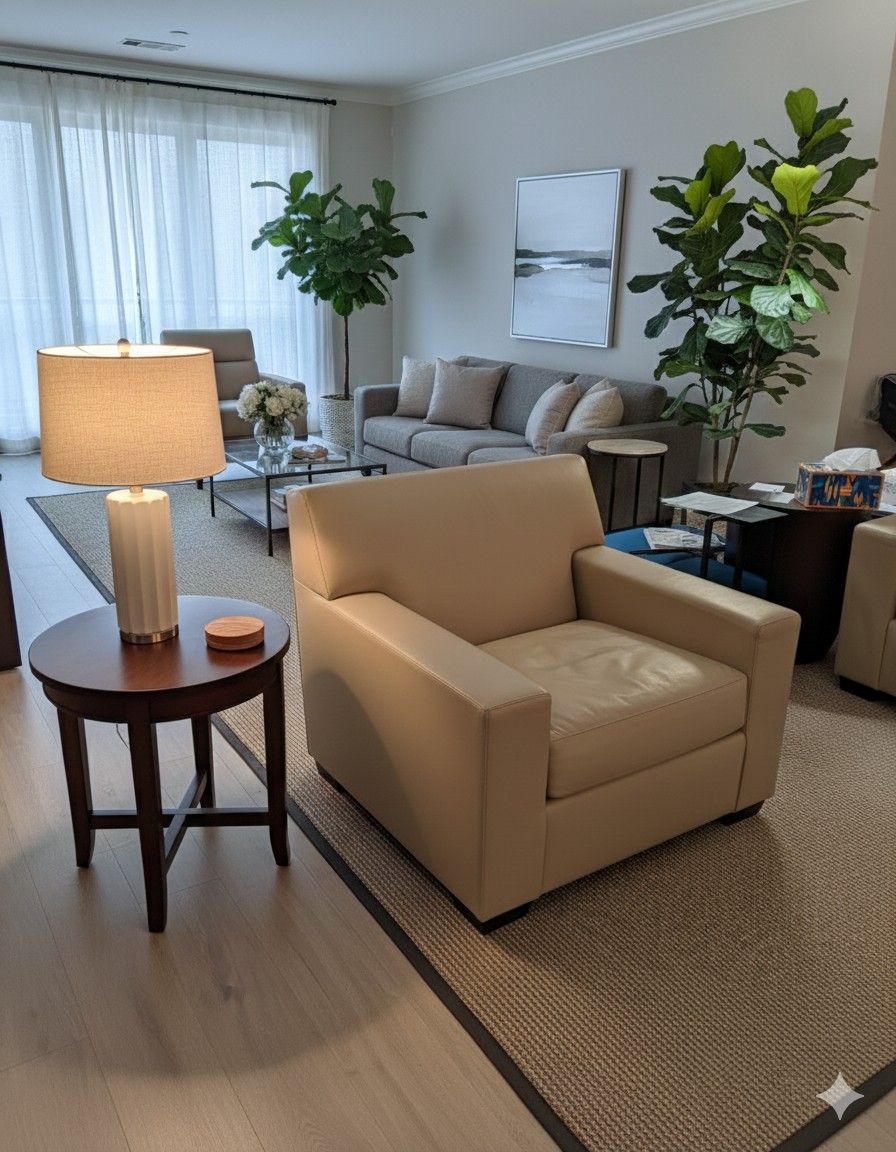 Designer Leather Club Chair - Holly Hunt Luxury Tan/Beige Leather Armchair  