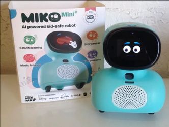 MIKO Mini AI Powered Kid-Safe Learning Robot - Blue