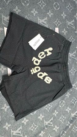 Rhinestone black sp5ider shorts